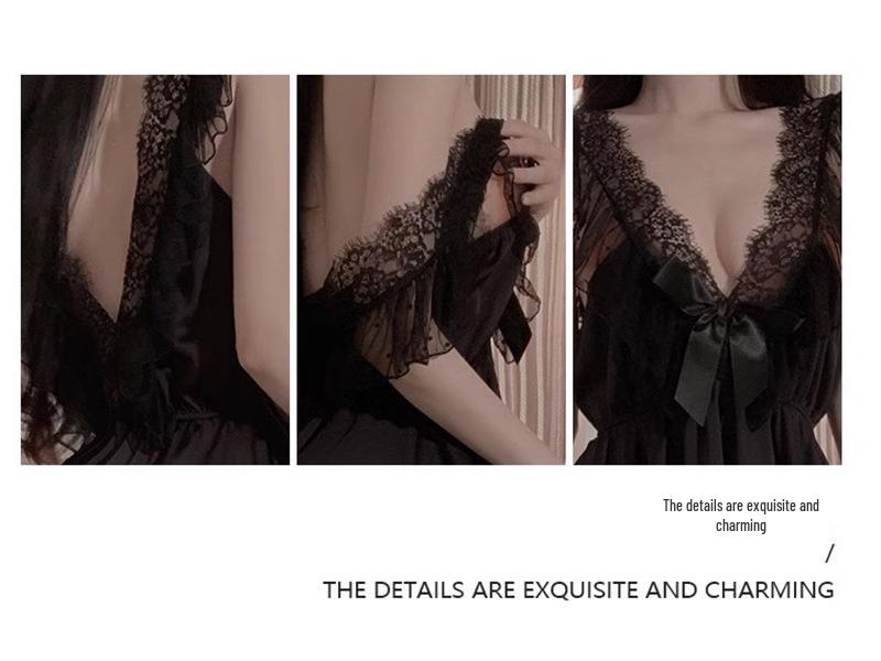 Quick-Release Sexy Lingerie: Teasing Sling Dress for Passionate Bedtime