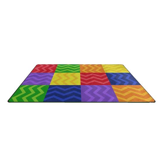 Yousheng Kids Playmat Rug 120x160cm Nursery Colorful Checkered Rug with Anti-Slip Backing Classroom Seating Area Carpet for Art Room Playroom