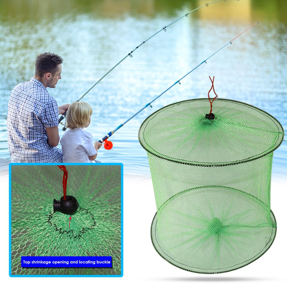 Outdoor 2-Layer Fishing Trap Net Nylon Fish Crab Guard Mesh Fish Accessories
