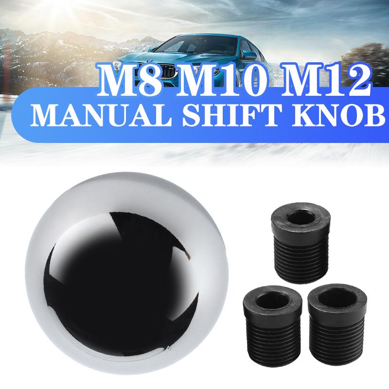 

Автомобильная головка переключения передач M8 M10 M12, тяжелый хромированный круглый шар, ручное переключение передач, автомобильная шестерня hea, детали интерьера