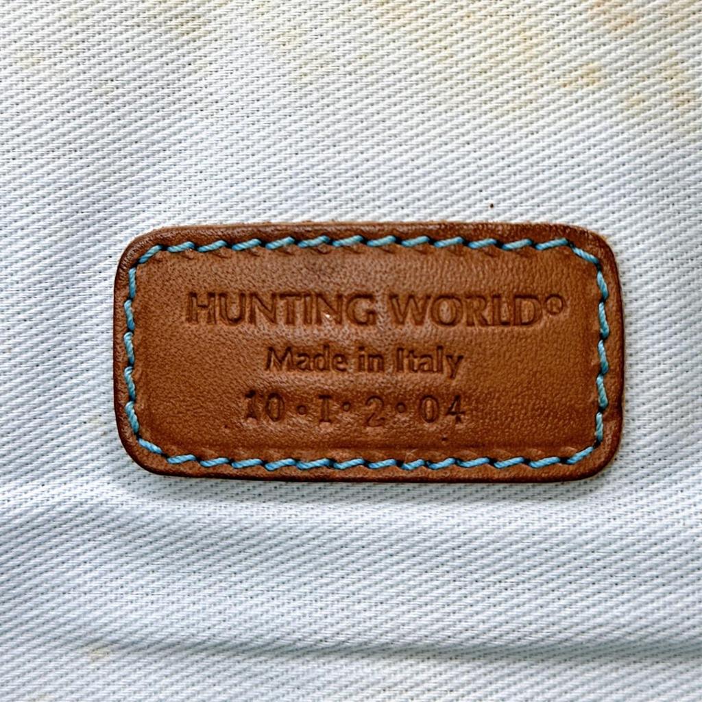 HUNTING WORLD With porch A4 Tote Bag canvas beige mens Used