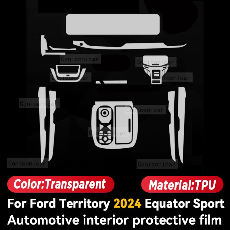For Ford Territory 2024 Equator Sport Car Interior Center Console Screen TPU Protective Film Anti-scratch Film Accessories