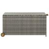VidaXL Boîte de Rangement de Jardin Coffre de Coussin Oreillers Banc de Rangement Coffre de Stockage Extérieur Gris Clair 310090