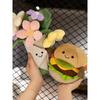 Kawaii Hamburger Sandwich Plushies Stuffed Plant Bouquet Flower Cuddly Plush Toy for Kids Birthday Gift Xmas for Boy Girlfriend