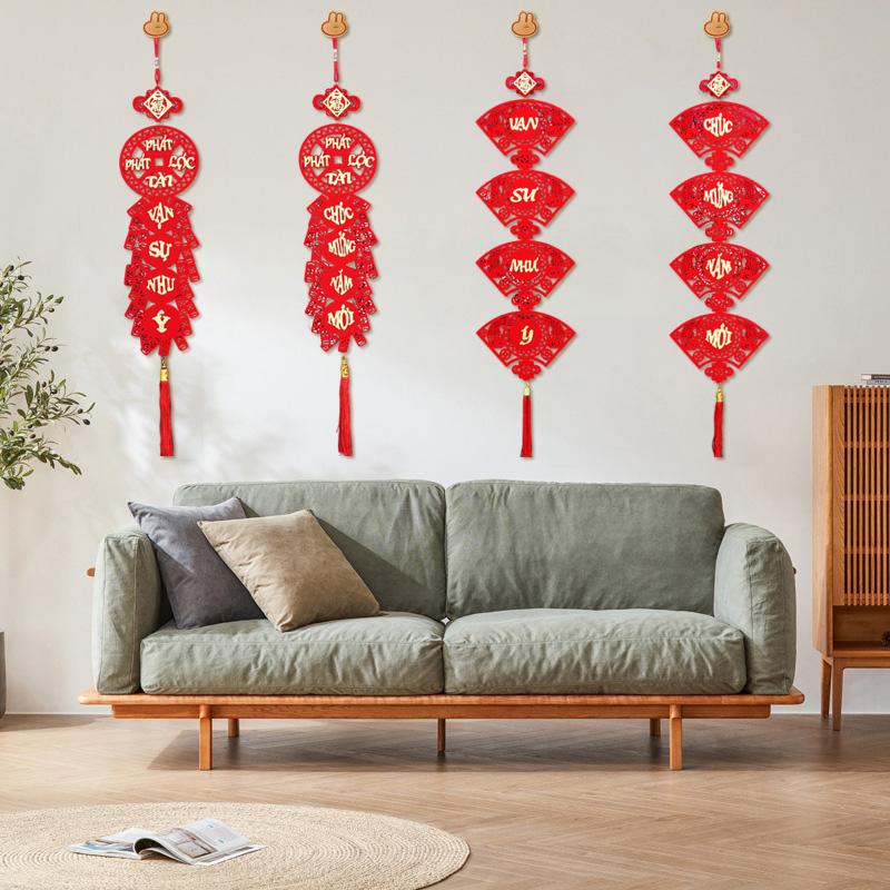 Chinese New Year Decorations 2026 Spring Festival Wall Decor Wedding Pendant Traditional Vietnamese Hanging Ornament