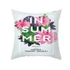 Plant Flower Creative Letter Pattern Printing Cover Car Sofa Cushion Cover Luxury Home Decoration Cushion Cover