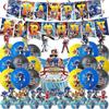 Birthday Party Decorations Kids Disposable Tableware Set Baby Shower Boy Girls Party Decor Supplies Kid Birthday Gift