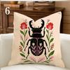 pc Mexican Folk Bug Ladybug Wildflower Pillow Cover D DoubleSide Print Polyester Cushion Case for Bedroom Dorm Boho Colorful