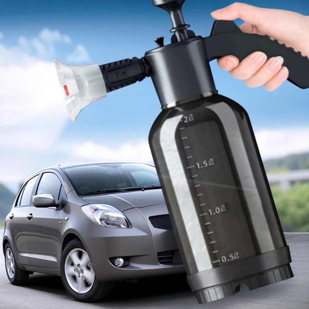 2L High/Air Pressure Washer with 2 Types of Nozzle Pneumatic Washer High Pressure Car Wash Spray Bottle for Car Home Cleaning
