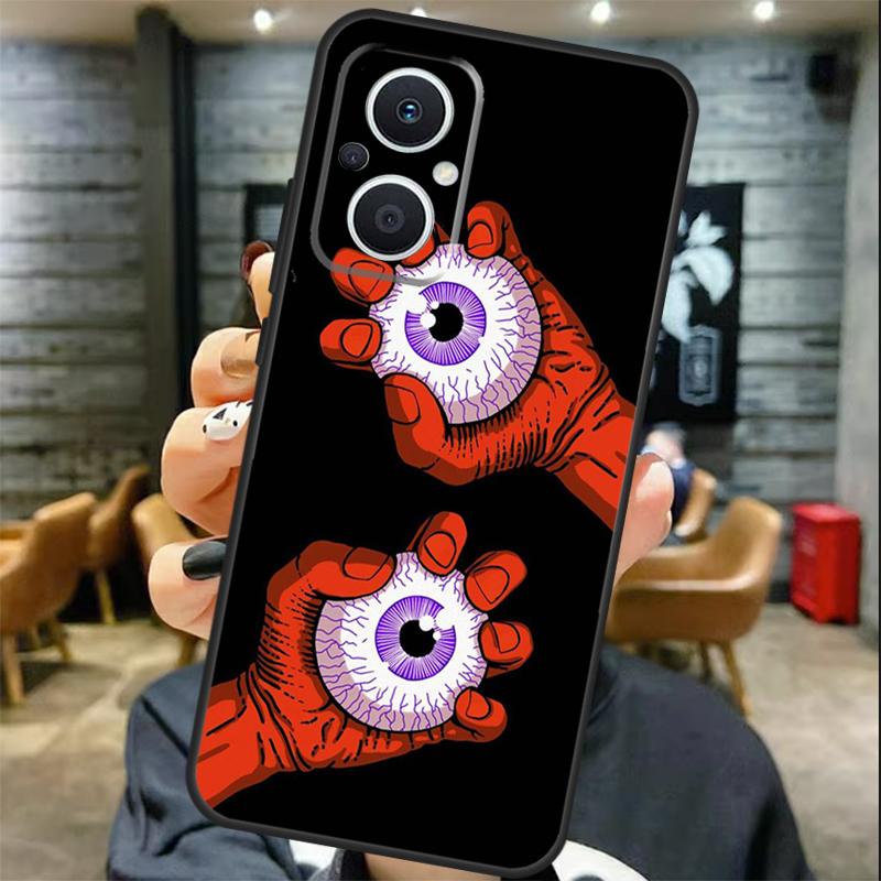 Hands with Eyes Case For OPPO Reno 13 F 12 F 11F 8T 7 8 10 11 Pro OPPO Find X8 Pro X6 X3 X5 Lite Cover Coque