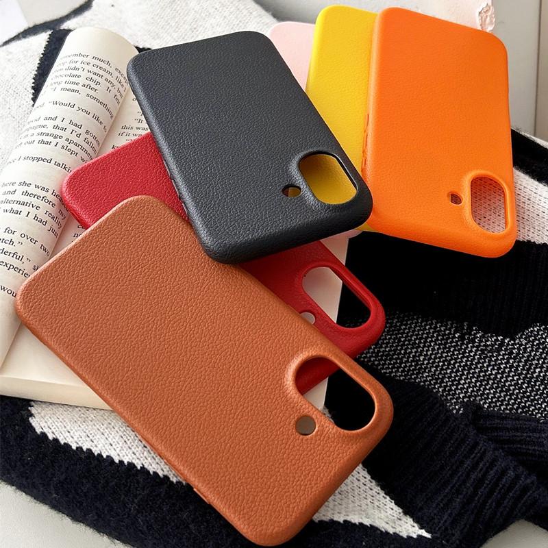 Leather Texture iPhone 17 Case - Compatible with Apple 16 Pro Max, Silicone 15, 14, 13, 12