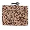 Heating Pad Washable Foldable 3 Temperature Adjustable USB Charging Pet Heated Pad for Cat Dog Leopard Print