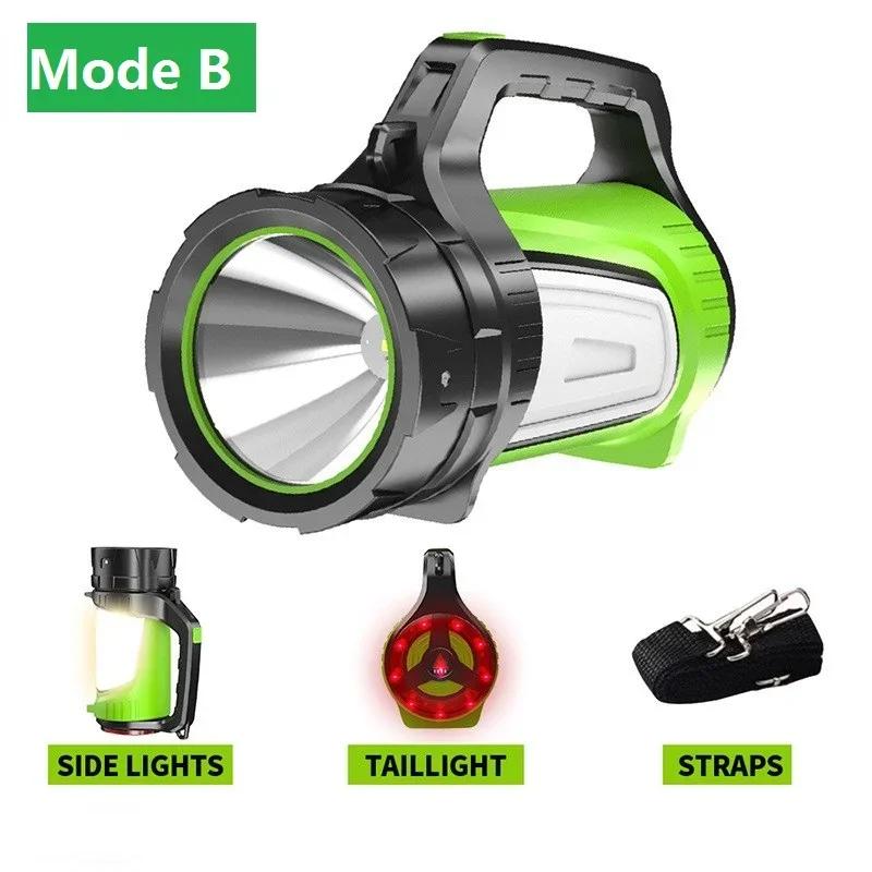 Multifunctional Outdoor Super Bright Emergency Lamp Rechargeable Portable Searchlight Side Light Flashlight for Climbing Fishing