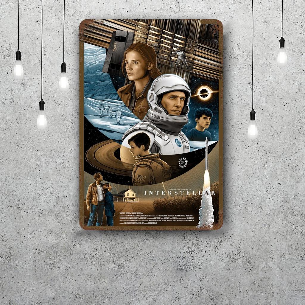 interstellar Decor Vintage Metal Signs Tin Signs Captain Poster Decor for Bar Pub Club Man Cave Wall Decoration
