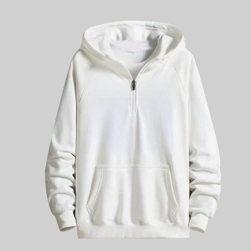 Men Hoodies Loose Sweatshirts Casual Fleece Lined Sweatshirt Winter Warm Hooded Pullover Tops With Pocket