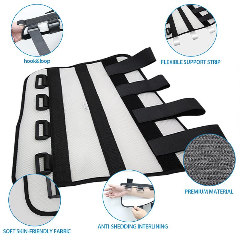 Elbow Fixed Arm Splint Support Brace For Sleeping Stroke Hemiplegic Rehabilitation Training Immobilizer Tool