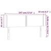 VidaXL Tête de Lit à LED Meuble de Chambre à Coucher Accessoire de Lit Double Tête de Cadre de Lit Intérieur Gris Foncé 3123145