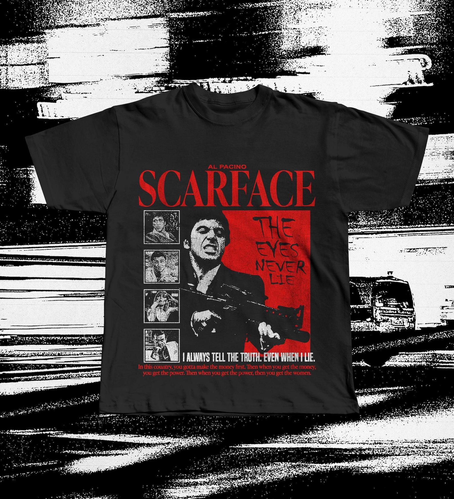 Scarface 1983 T-Shirt - Tony Montana Vintage Tee - Gangster Movie Gift M