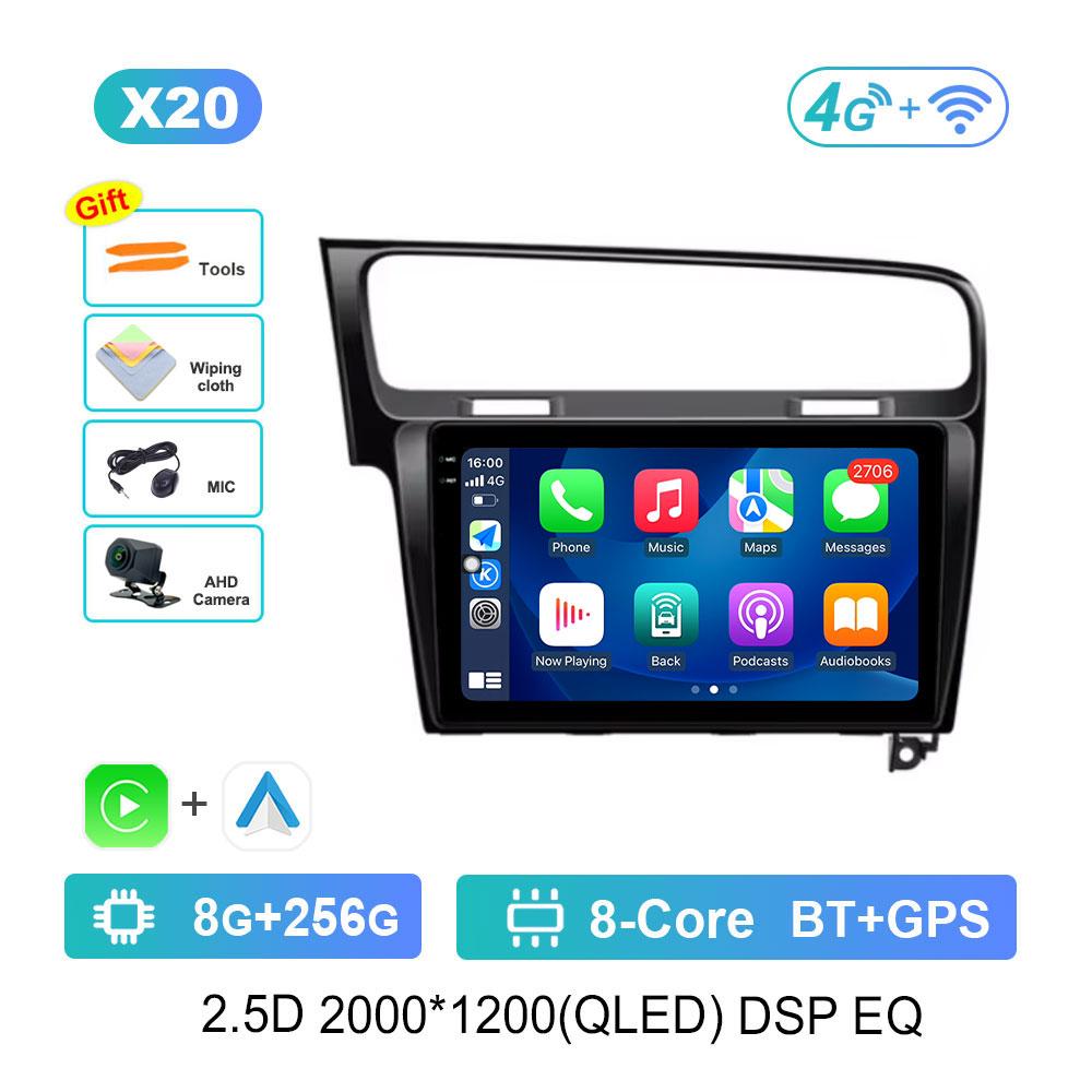 Car Radio Multimedia Player Android 14 for Volkswagen VW Golf 7 MK7 GTI 2011 - 2021 4G DSP Stereo Navigation GPS Touch Screen