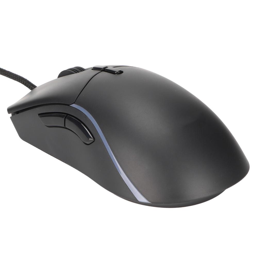 RGB Mouse 13 Lighting Modes 6 Level DPI Free Weight Design Black Ergonomic Gaming Mouse for Computer for Gaming