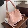 Luxuriöse Nische Pink Damen Vielseitige Umhängetasche - Modische Bucket Bag