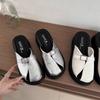 European Station thick-soled bag head half slippers women's summer wear 2025 new versatile one-pedal casual lazy sandals
