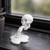 Unique Skull Home Decor Piece 3D Printed Water Flow Ornament Creative Statue with Design Stable Base Compact Gothic Decoration Halloween