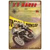Tt Of Races Poster Vintage Isle of Man Segno di Latta Competizione Motociclistica da Corsa Retrò Placca in Metallo Arrugginito Shabby Decorazione per la Casa