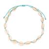 Damenmode Natürliche Muschel Geflochtenes Armband Halskette Böhmen Frauen Strandstil Schmuckset