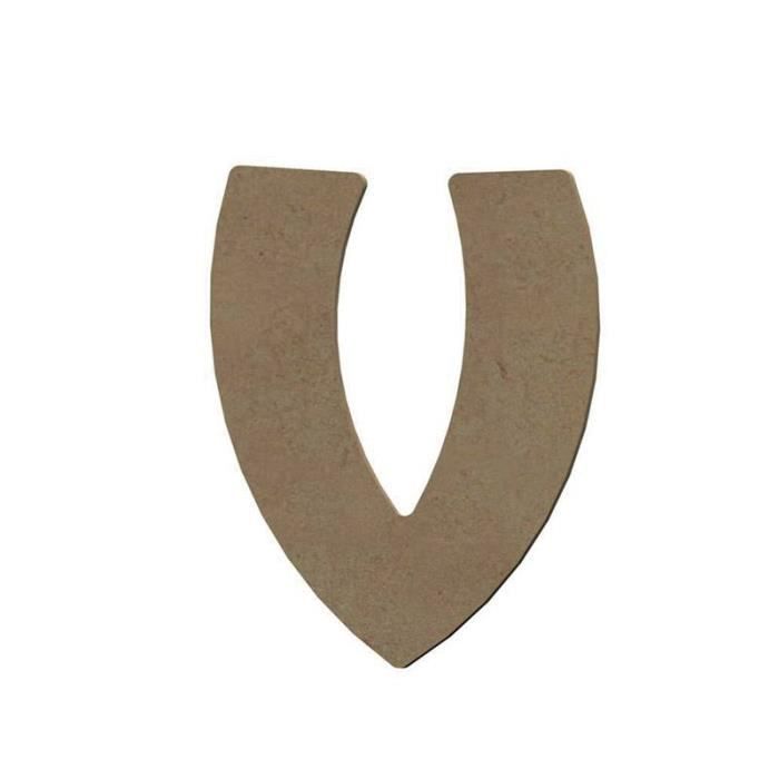 Lettre V en bois MDF à décorer - Support mural - 8 cm x 6 mm