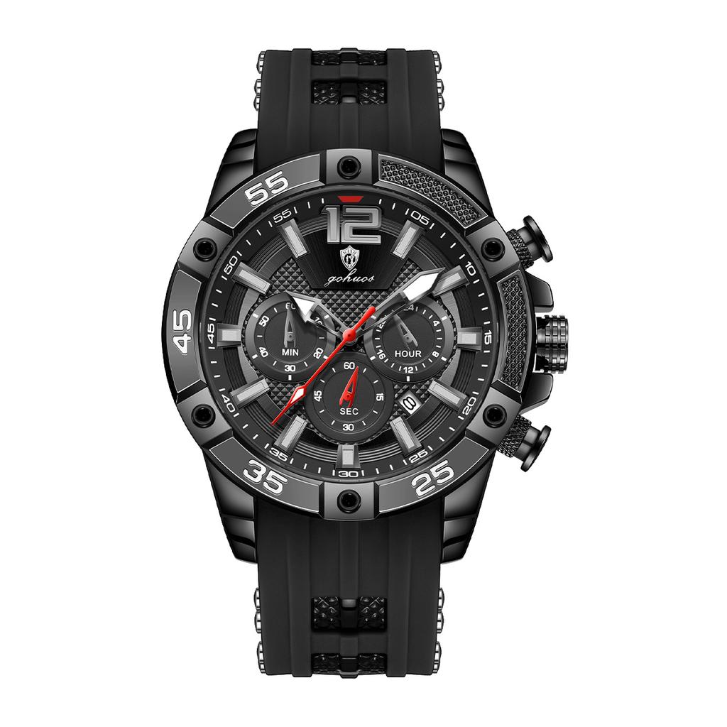Gohuos 9805  Silicone Strap Waterproof Men's Quartz Wristwatch in Stock Luminous Factory Price Business Watch for Men