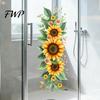 Damage-free Window Sticker Spring Summer Flowers Clings Double Sided Tulip/Rose/Wildflowers Decorative Cling In Vase Decals Anti-Collision Glass Door