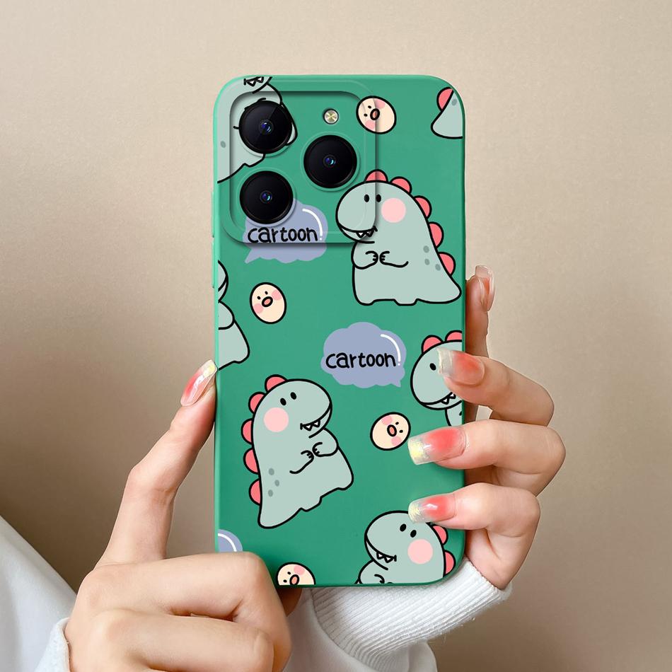 Phone Case For Realme C61 C63 Creative Back Cover For Realme C 61 C 63 Liquid Silicone Funda Full Protection Soft Bumper Cacasa