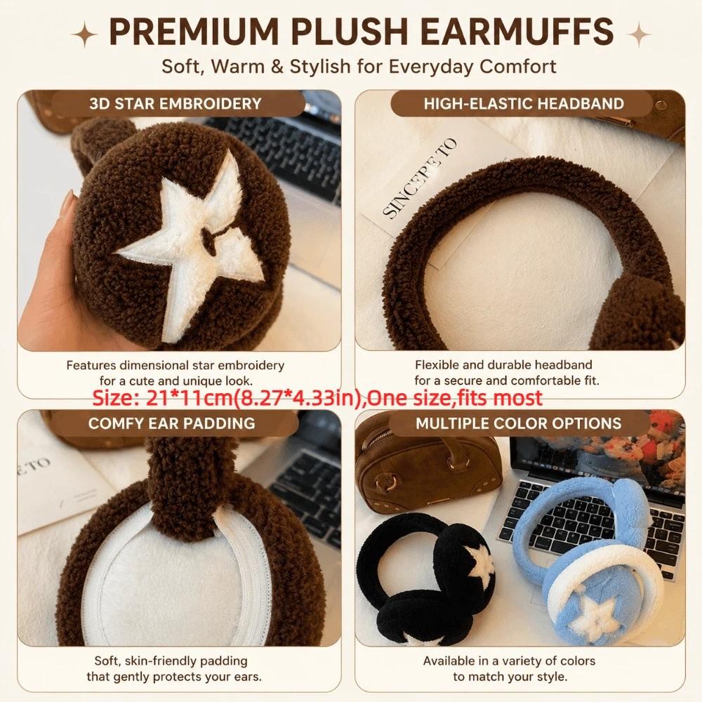 Faux Fur Plush Earmuffs Soft Ear Warmer Fashion Winter Earmuffs for Women Men