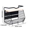 Iron Basket With Hooks For Kitchen Organization Heavy Duty Wall Basket With Wood Lid Kitchen Storage