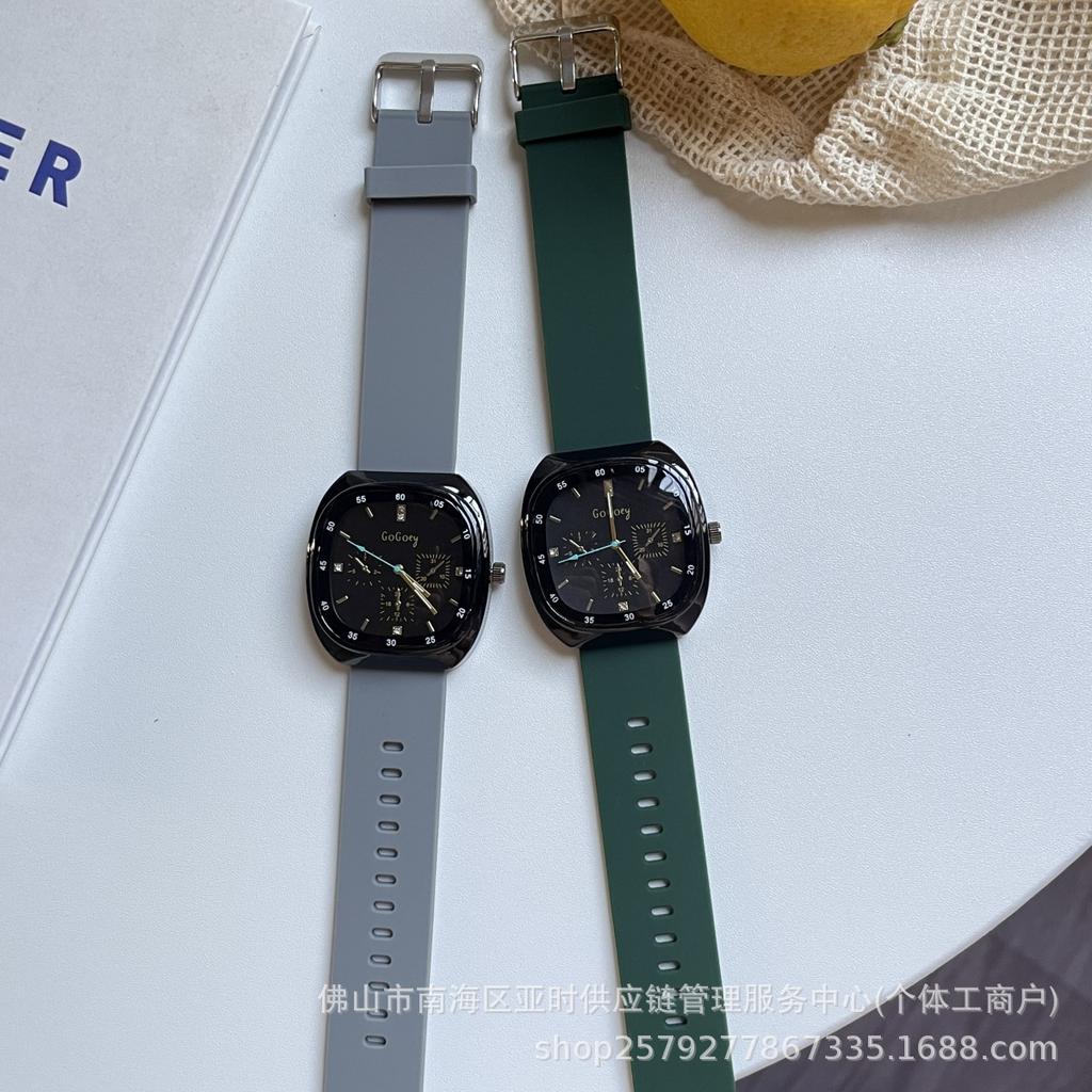 Lässige Uhr für männliche und weibliche Schüler, Mittelschüler, einfache Persönlichkeit, Paar, Silikon-Quarz-Uhr