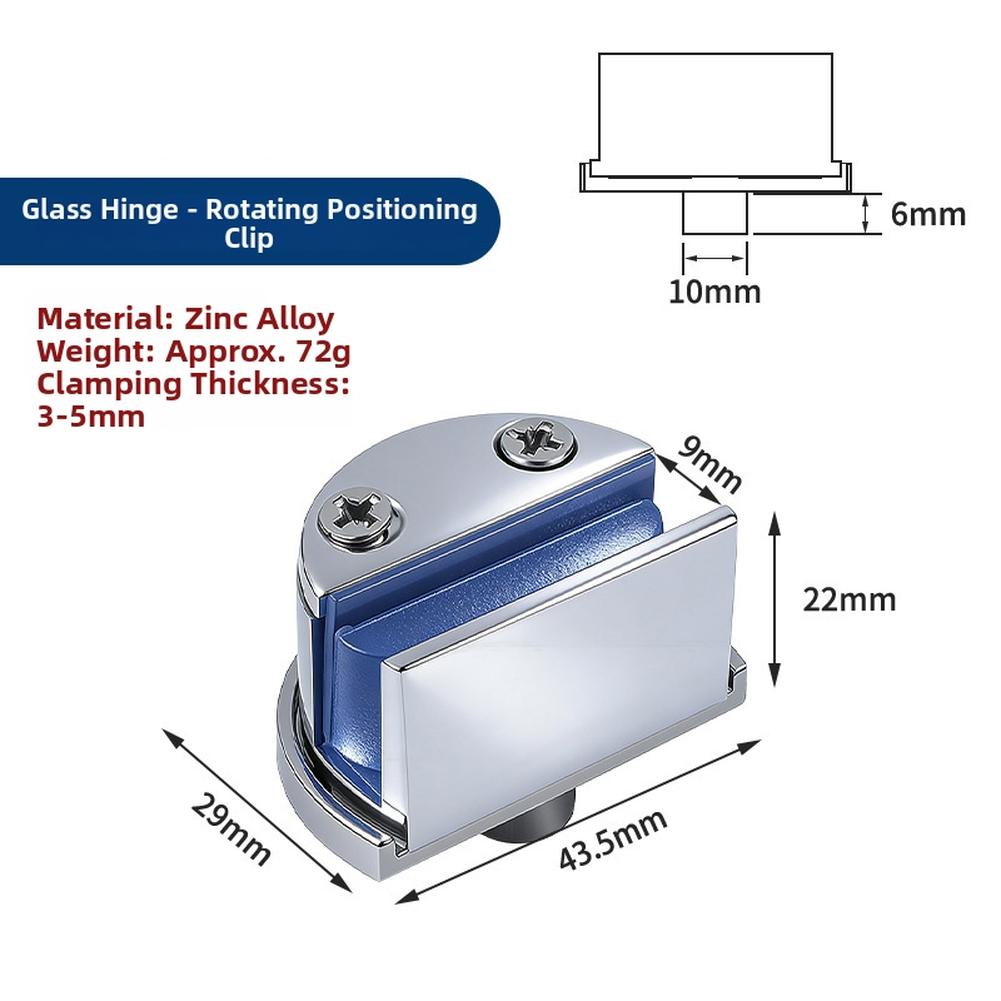 glass door hinge waterproof rust resistant Display cabinet hinge for 6 to 8mm glass zinc alloy spring loaded adjustable pivot