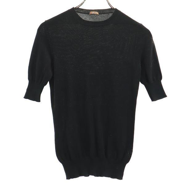 BOTTEGAVENETA Short Sleeve Sweater S Black Series Knit Women Used