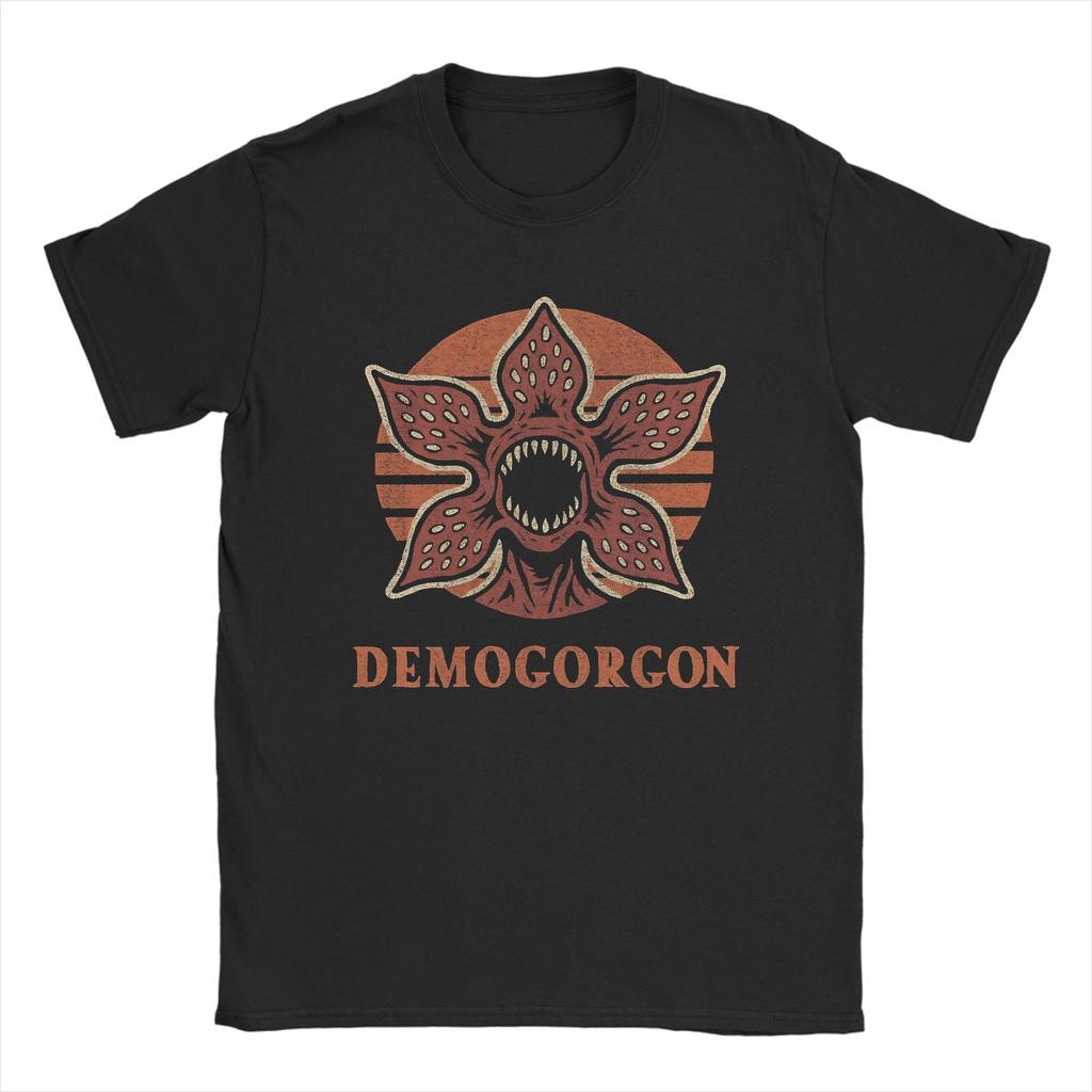 Demogorgon Grunge Horrorfilm T-Shirt Strand Baumwoll-T-Shirts Für Herren Trendiges Design T-Shirt Kurzarm Y2K Lustige Kleidung