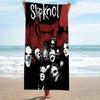 Asciugamano da Spiaggia S-Slipknot Band Portrait Blood Microfibra Morbido Asciugatura Rapida Maschera Heavy Metal Stampata Asciugamano da Bagno Nuoto Esterno
