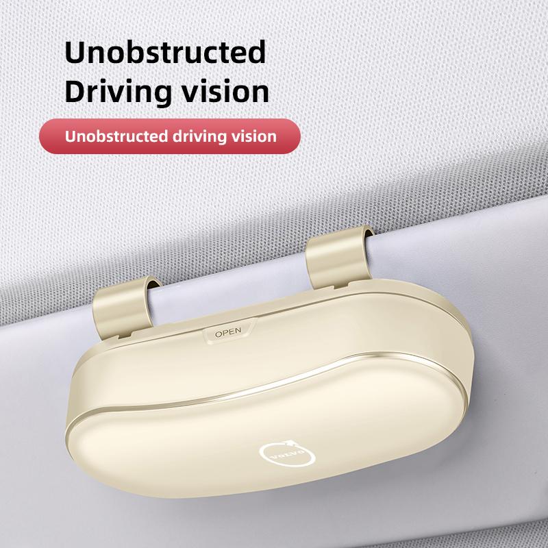 Car Glasses Clip For Volvo Rdesign V60 V40 XC60 XC90 S60 C30 V50 V70 S80 T6 Auto Sunglasses Case Box High Quality Accessorie