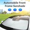 Ultra-Thick Foldable Car Sunshade - Reflective Heat Barrier & Visor With Storage Bag For Small Cars Front Windshield Coverage