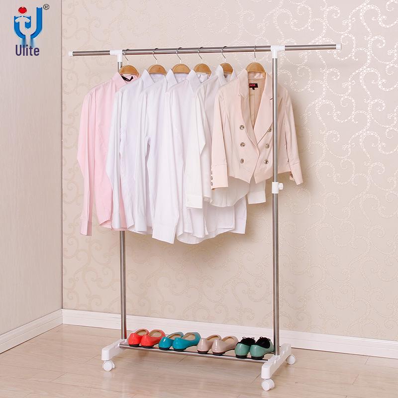 Stainless Steel Single Pole Indoor Clothes Rack Hanger