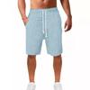 Neue Herren vertikale Streifen Kordelzug elastischer Bund Baumwolle Strandhose lässige Shorts