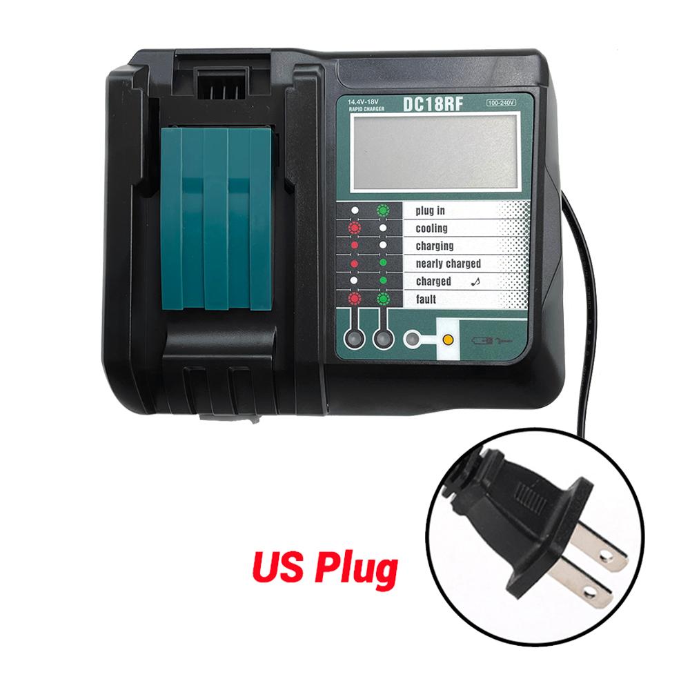 

DC18RF Li-ion Super Fast Charger for Makita 14.4V-18V Lithium Battery BL1860B,BL1830,,BL1415,BL1440 with LED Screen, USB Port