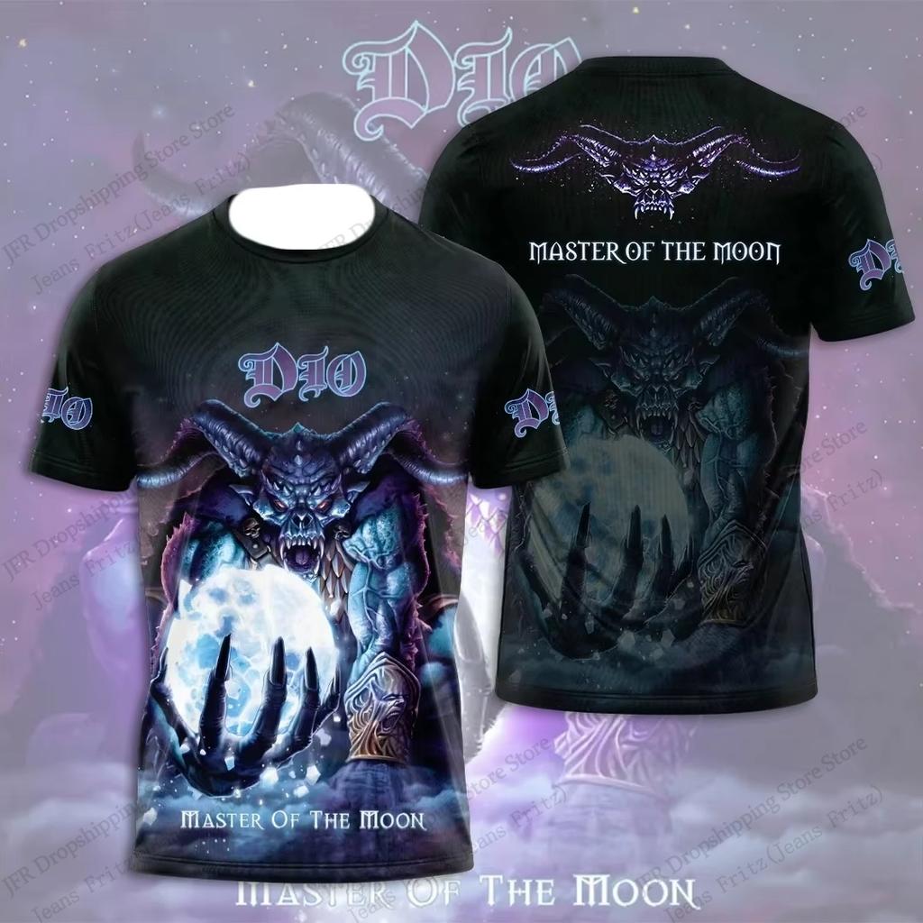 Retro Rock Dio Band 3d Graphic Print T-shirt Men Women Fashion Casual Oversized Short Sleeve Tops Tees Men Clothing Album