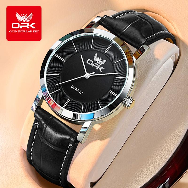 OPK 6019 Classic Simple Business Man Watch Stainless Steel Waterproof Quartz Men's Dress Wristwatch High Quality
