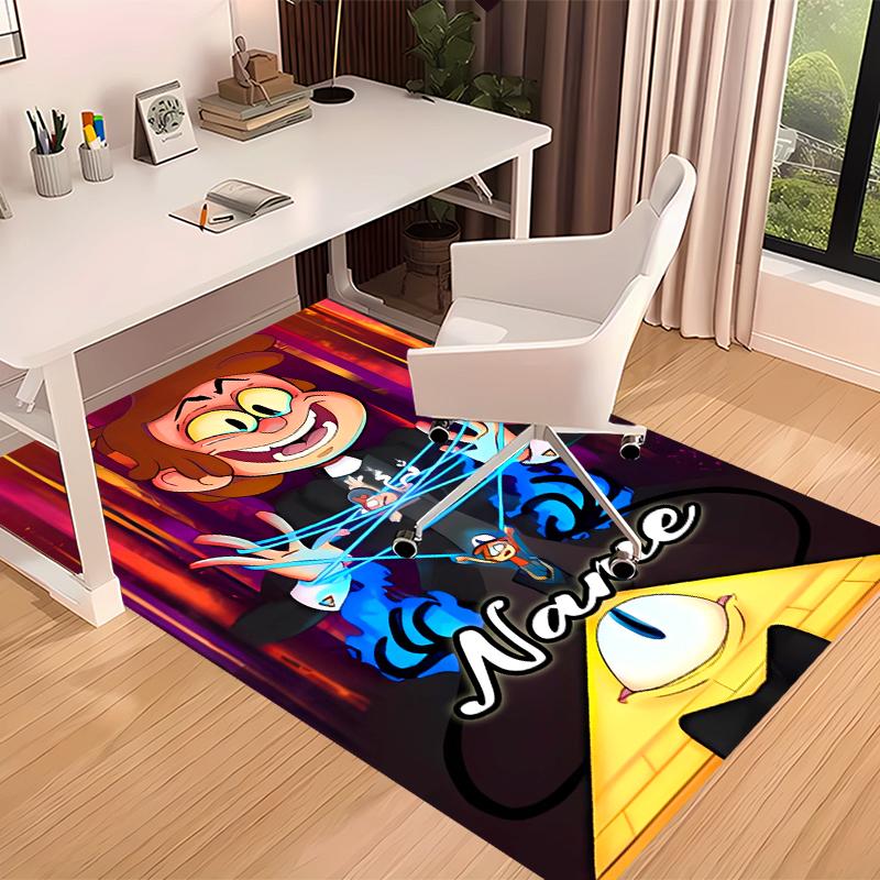 Custom personalization Gravity Falls Print Area Rug - Soft, Washable Non-Slip Indoor Mat,Living Room,Home&Office Decorative Rug