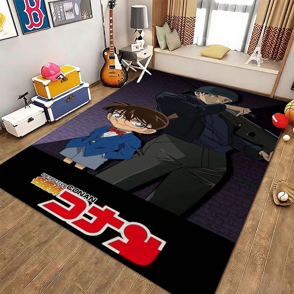 Detective Conan Night Mystery Printed Rug Soft Nonslip Carpet For Gaming Room Computer Chair Home Decor Great Holiday Gift