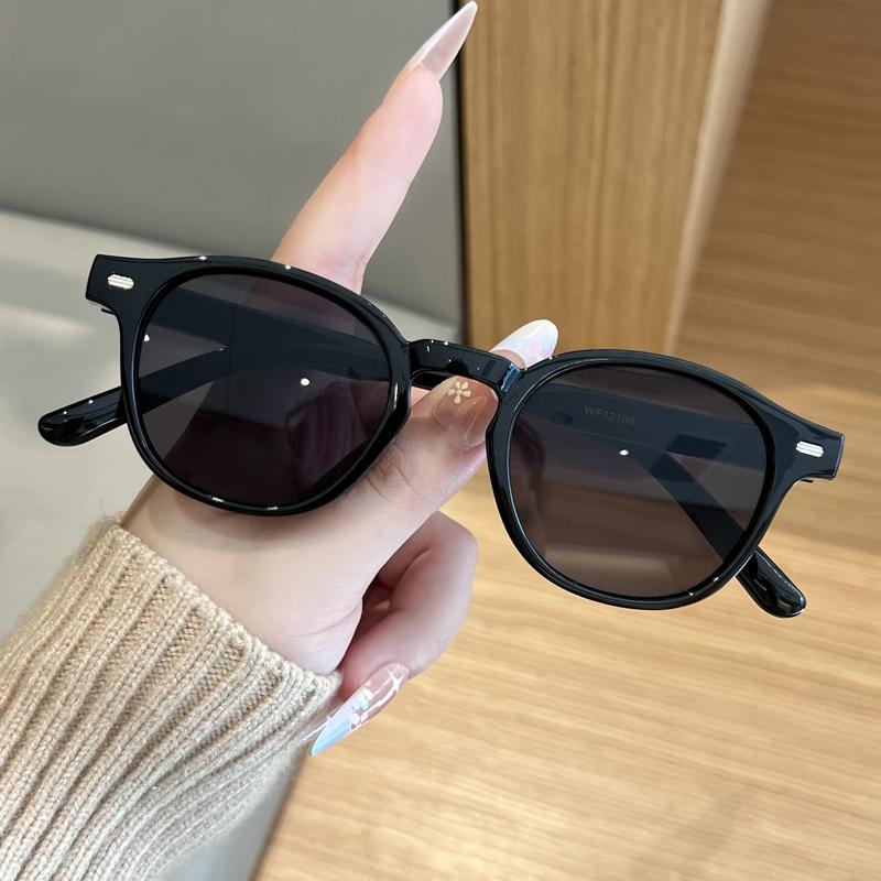 New Korean Round Plastic Sunglasses for Men and Women Fashion Trendy UV Resistant Glasses Outdoor Sunscreen Sunshade Eyewear